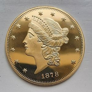 1878-CC TWENTY DOLLARS GOLDEN COLOR RESTRIKE COIN! WONDERFUL!
